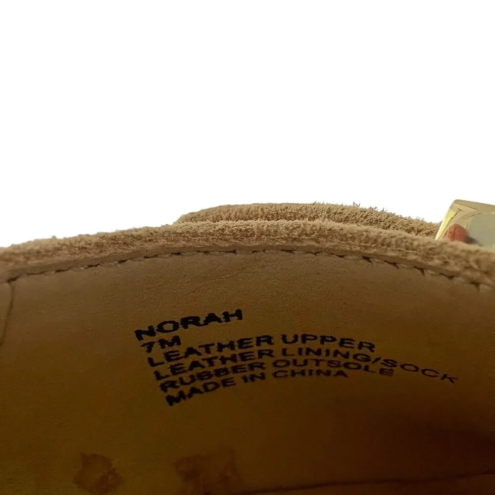 KATE SPADE Nora Suede Pointed Toe Bow Tan Flat  | 7